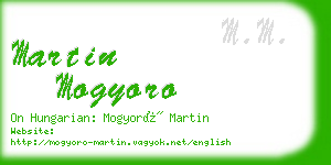 martin mogyoro business card